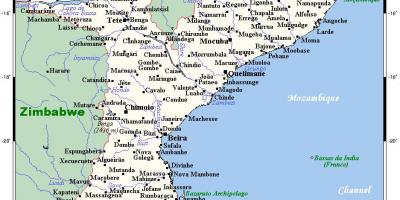 خريطة موزمبيق المدن