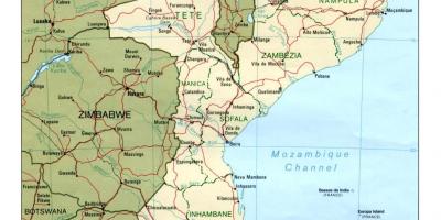 خريطة موزمبيق خريطة مفصلة