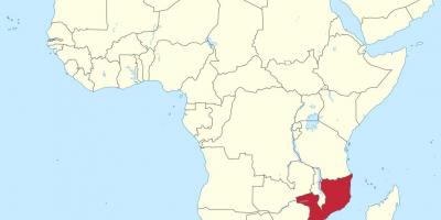 خريطة موزمبيق أفريقيا